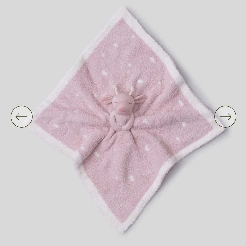 Barefoot Dreams CozyChic Giraffe Lovey in Dusty Rose Multi NWT - Picture 2 of 4